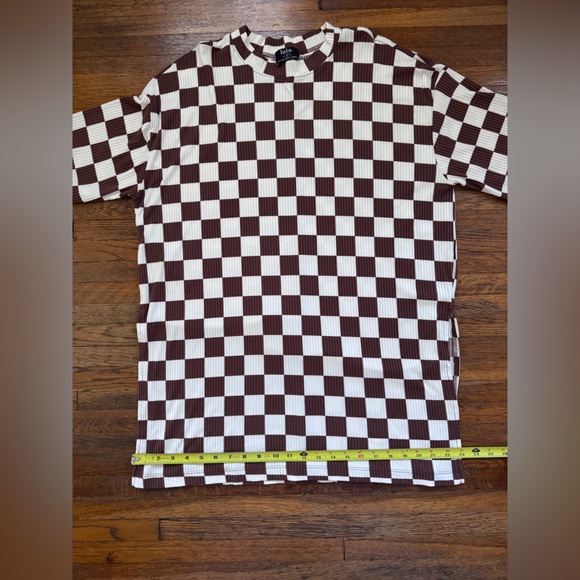 Lala Lex Ribbed Checkerboard Playsuit - Cookie Dough - Picture 7 of 13